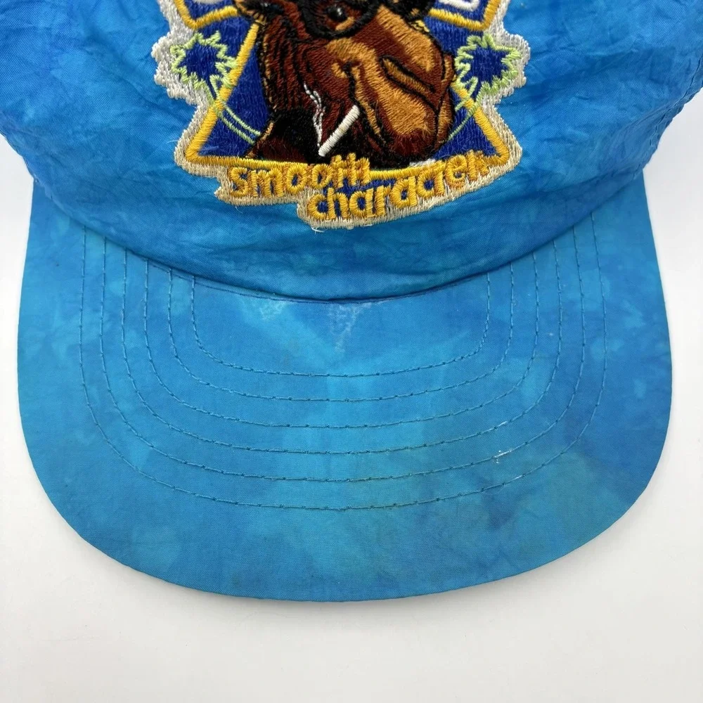 Vintage Camel Joe Camel Blue Nylon Adjustable Snapback Hat Cap‎ Smooth Character